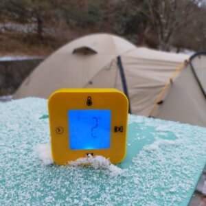 日時計の丘オートキャンプ場　12月末の朝の気温。2℃